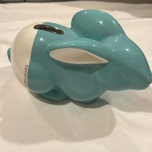 Tiffany baby traditional baby bank bunny design Tiffany Blue NEW no original box